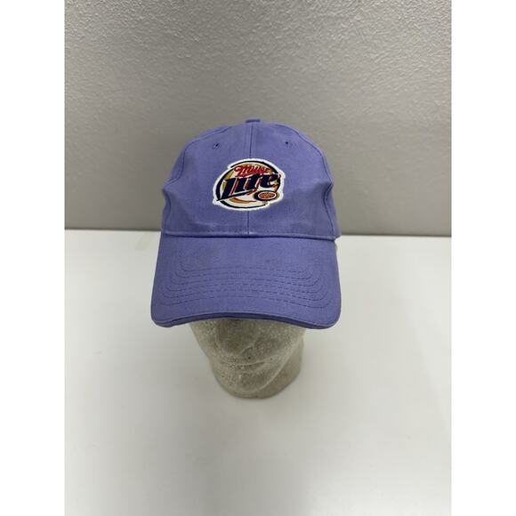 Acme Apparel Miller Lite Baseball Hat Purple Adjustable Beer Cap - Picture 1 of 9